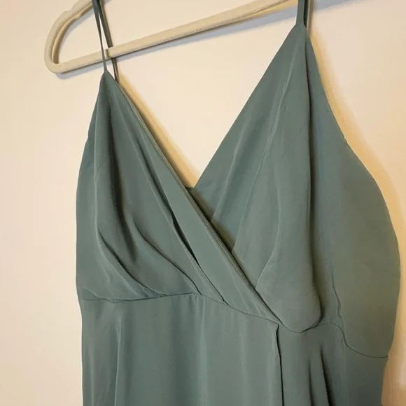 NWT Birdy Grey Kaia Sea Glass Bridesmaids Dress Green Long Chiffon XXL - Picture 11 of 15
